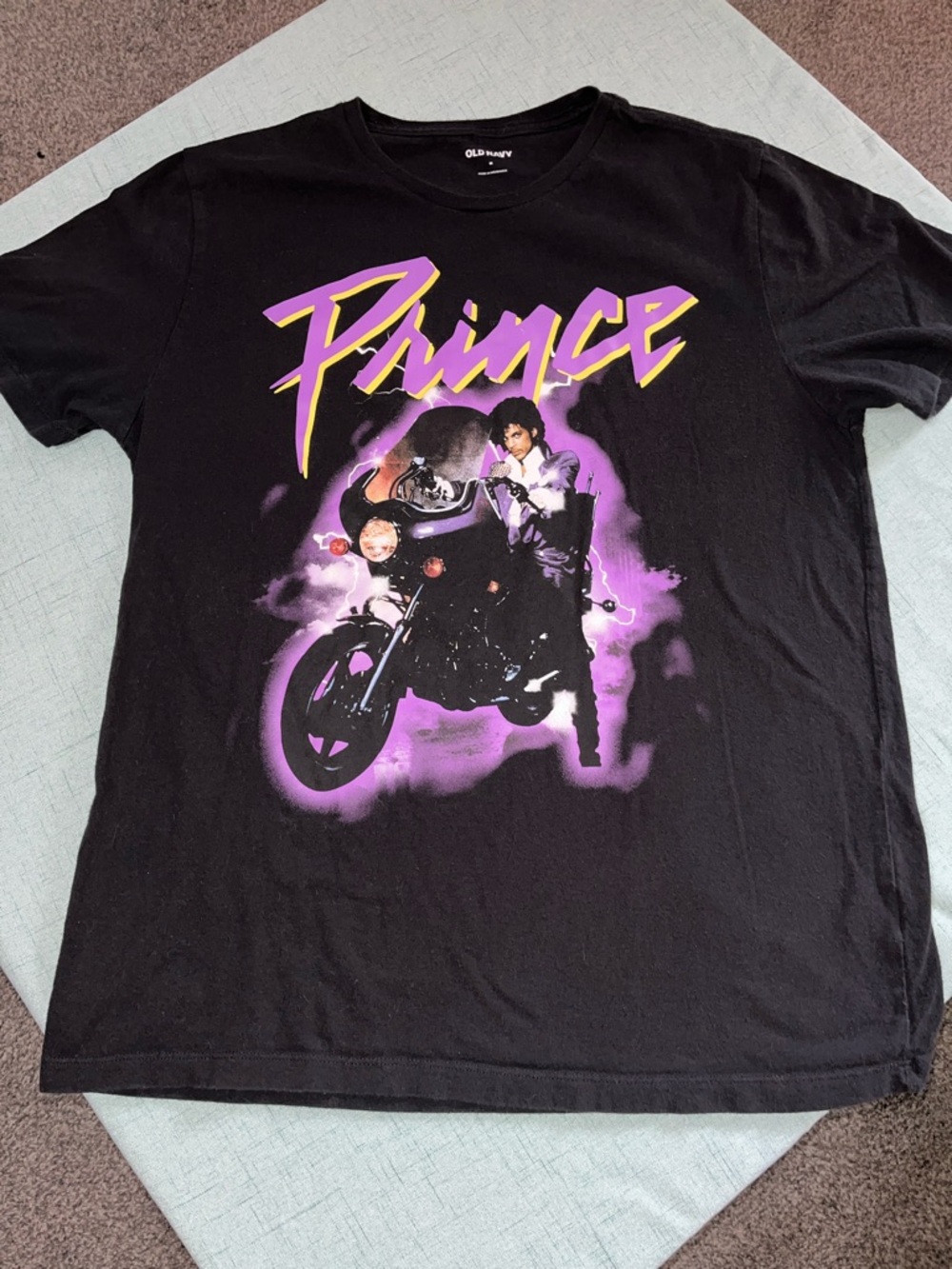 Prince PURPLE RAIN Graphic Tee size Medium OLD NAVY